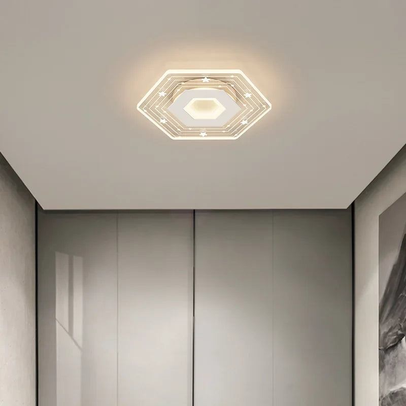 plafonnier led moderne pour éclairage intérieur design élégant - vue 5 sur 10