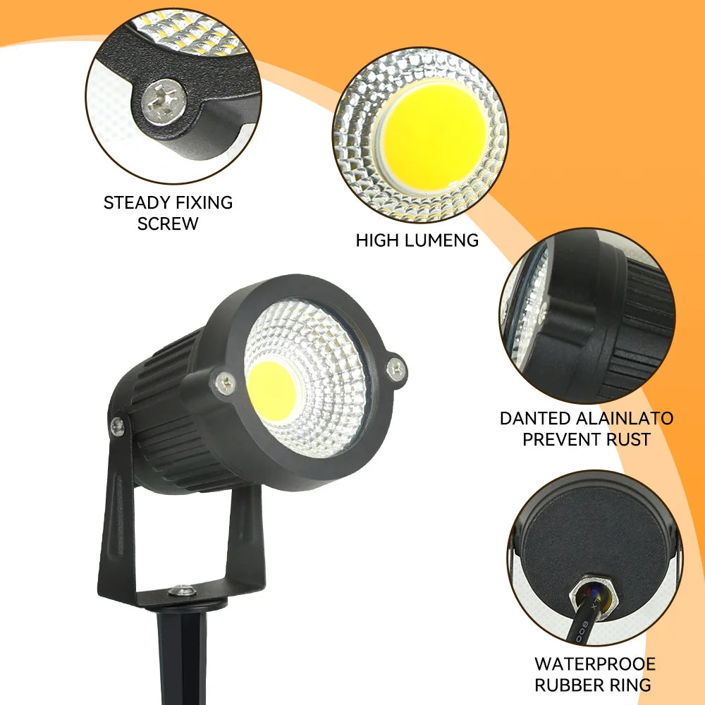 lampes de jardin led étanches pour éclairage extérieur décoratif - vue 5 sur 7