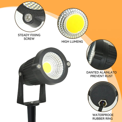 lampes de jardin led étanches pour éclairage extérieur décoratif - vue 6 sur 7