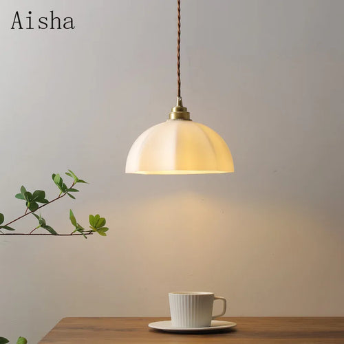 suspension design en cuivre pour restaurant et magasin - vue 4 sur 6