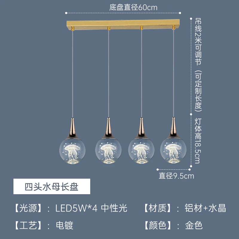 lustre moderne en cristal pour décoration intérieure animaux - vue 7 sur 13