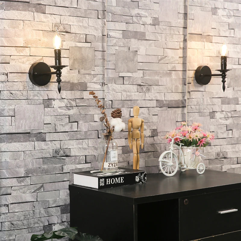 applique murale d'art rétro loft en fer vintage nordique led appliques luminaires - vue 4 sur 8