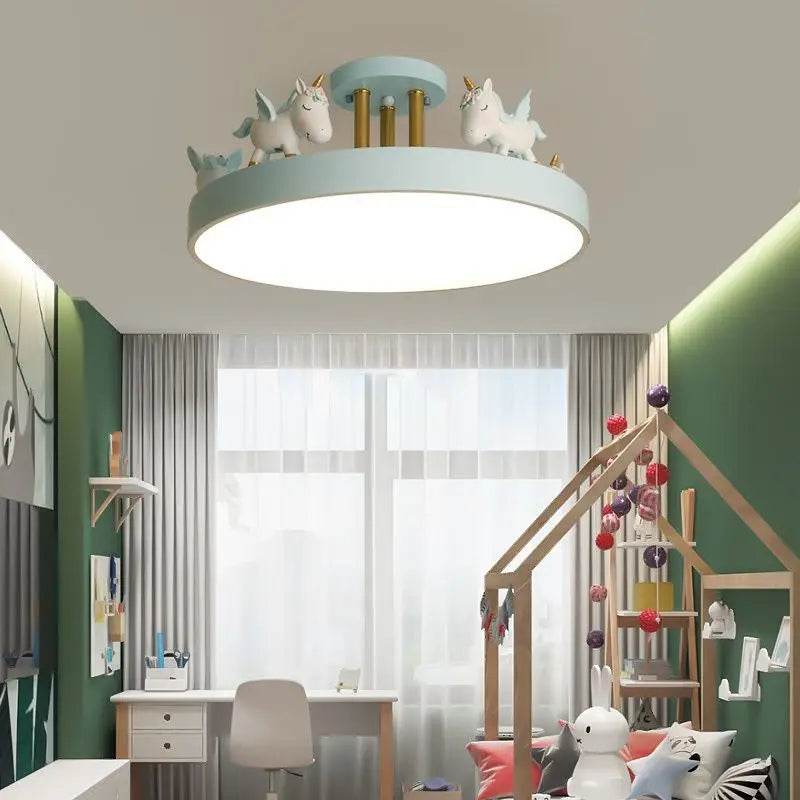 lustre enfant motif cheval pour chambre garçon fille - vue 5 sur 15