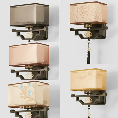 applique murale en tissu style chinois pour intérieur moderne - vue 6 sur 11