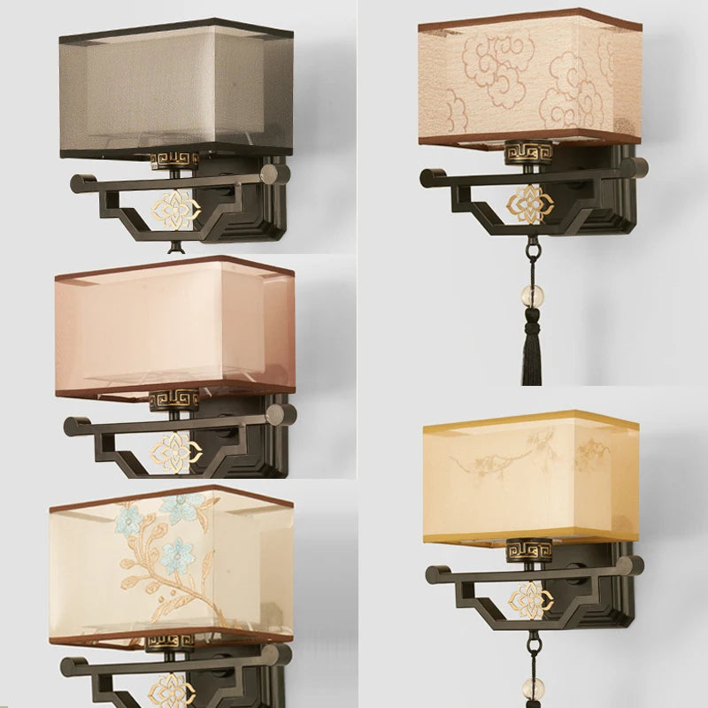 applique murale en tissu style chinois pour intérieur moderne - vue 5 sur 11