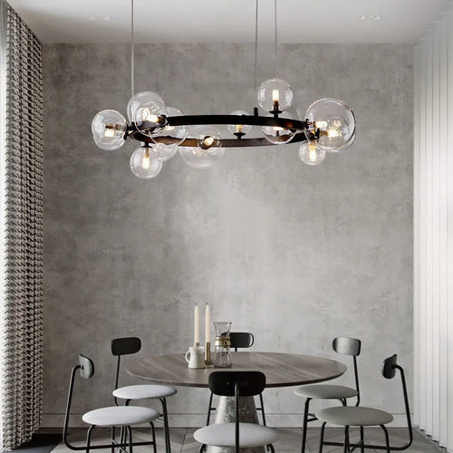 lustre moderne en verre design pour décoration intérieure élégante - vue 3 sur 24