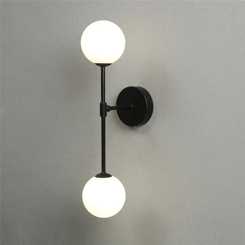 applique murale led post-moderne simple en verre doré - vue 2 sur 10
