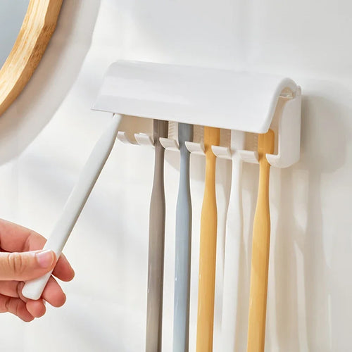 support mural pour brosse à dents et dentifrice sans perçage - vue 2 sur 8