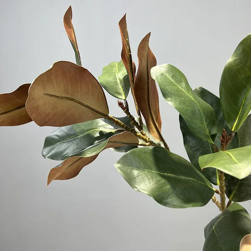 plantes vertes artificielles décoration jardin branche de magnolia - vue 8 sur 7