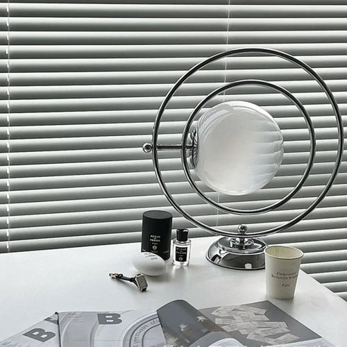 lampe de bureau rotative en verre design italien 2024 - vue 5 sur 7