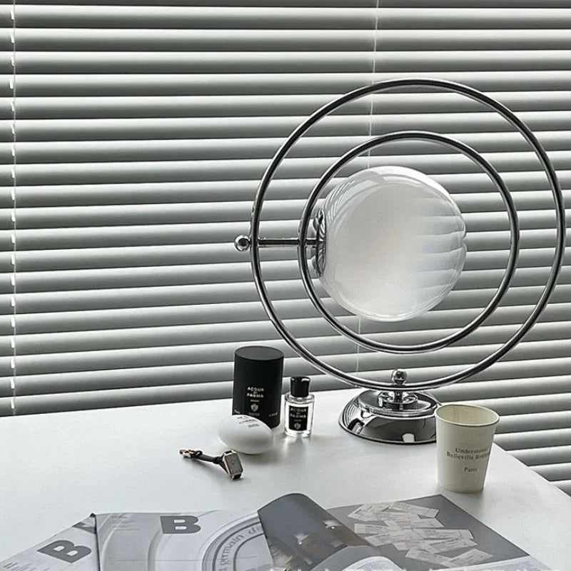 lampe de bureau rotative en verre design italien 2024 - vue 5 sur 7