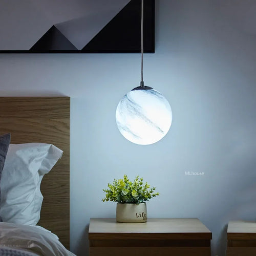 lustre créatif led boule de verre pour chambre d'enfants - vue 7 sur 11