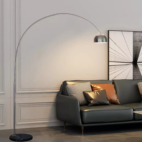 Lampadaire arc en métal LED décoration galvanoplastie - vue 2 sur 10