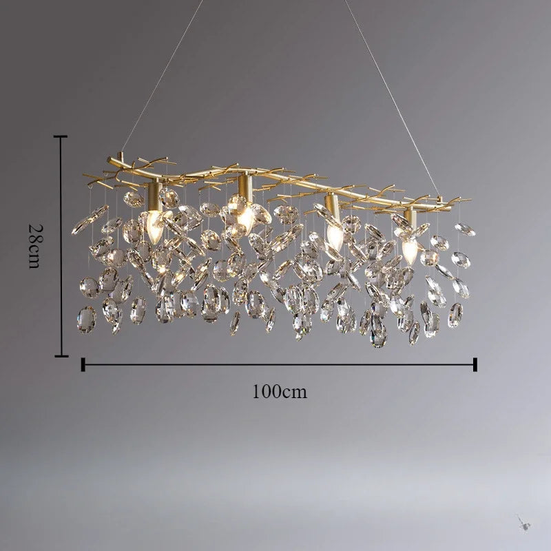 lustre en cristal de luxe pour un éclairage raffiné - vue 8 sur 9