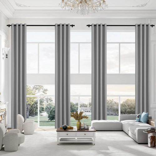 Rideau occultant sur mesure grande hauteur style moderne - vue 4 sur 10