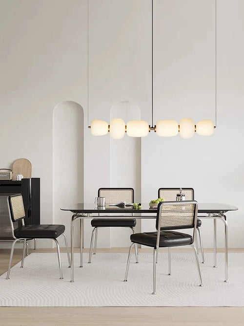 lustre led en verre design minimaliste japonais créatif et artistique - vue 2 sur 12