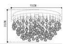 lustre à led avec boules de cristal pour intérieur moderne