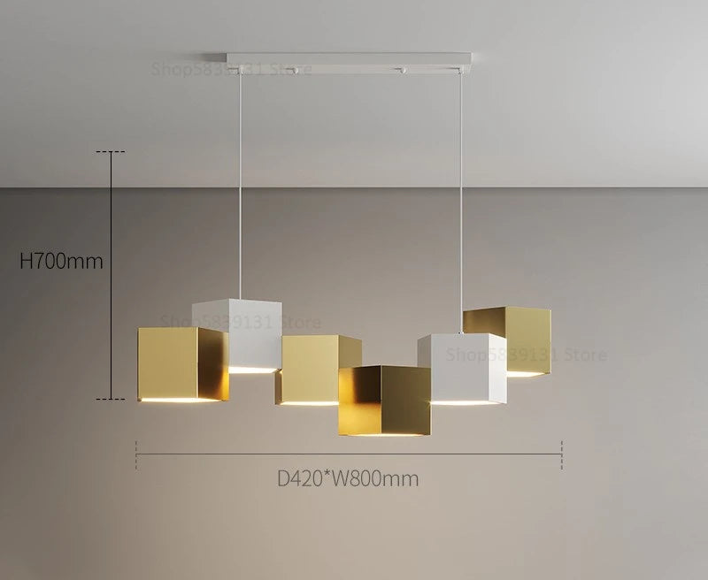 lustre moderne simple style nordique créatif prisme hexagonal éclairage intérieur - vue 11 sur 11