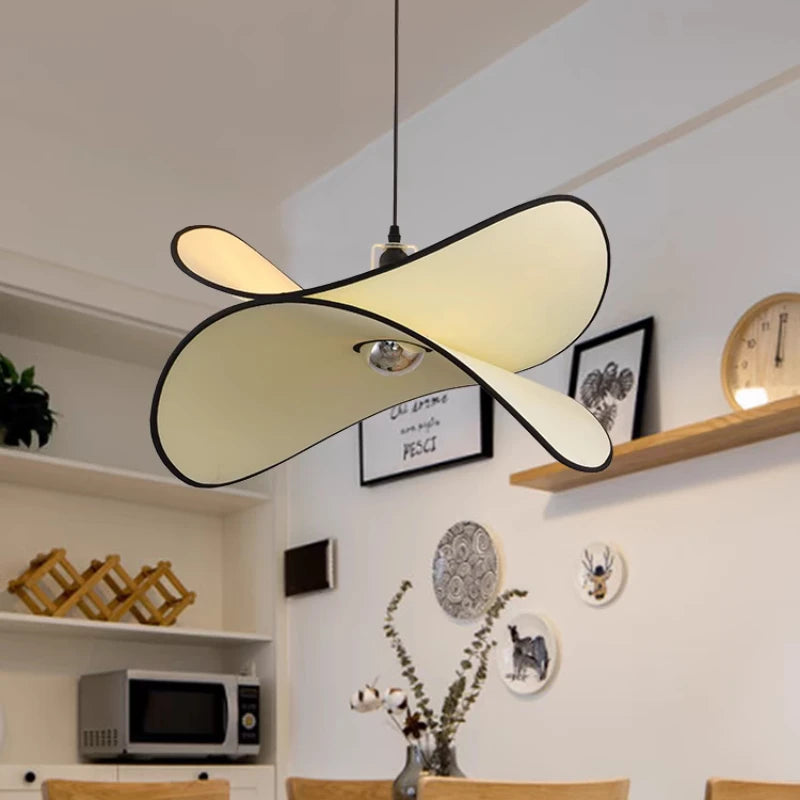 lustre rétro en tissu wabi-sabi pour décoration intérieure - vue 5 sur 9