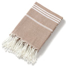 Serviette de plage turque rayures franges coton absorbante