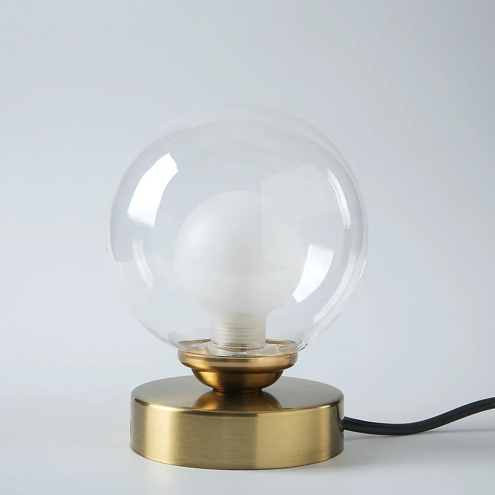 lampe de lecture led en verre doré pour décoration intérieure - vue 6 sur 8