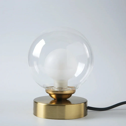 lampe de lecture led en verre doré pour décoration intérieure - vue 7 sur 8