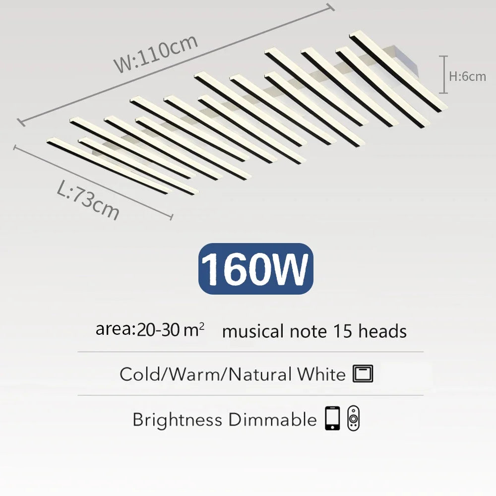 lustre nordique acrylique led moderne pour bar restaurant - vue 11 sur 12
