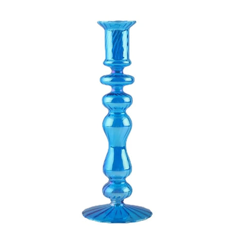 bougeoirs rétro coniques haut en verre pour décoration - vue 16 sur 32