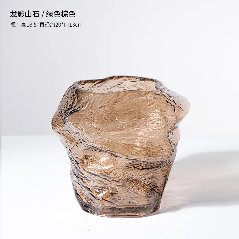 vase en verre moderne pour décoration d'intérieur et fleurs sèches - vue 11 sur 13