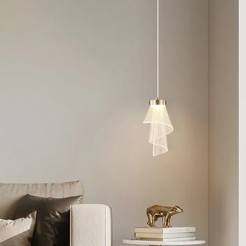 lustre de luxe nordique simple pour bar et hall d'entrée - vue 4 sur 10