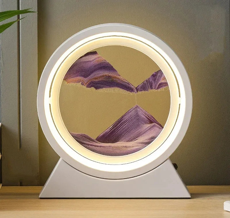 lampe de table créative avec sable mouvant 3D décoratif - vue 9 sur 24