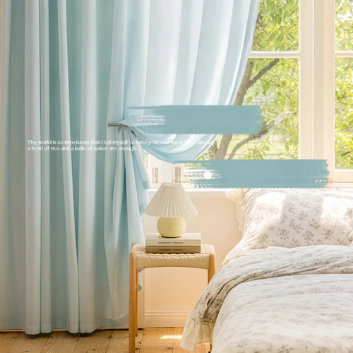Rideau minimaliste translucide isolant pour salon ou chambre - vue 2 sur 9