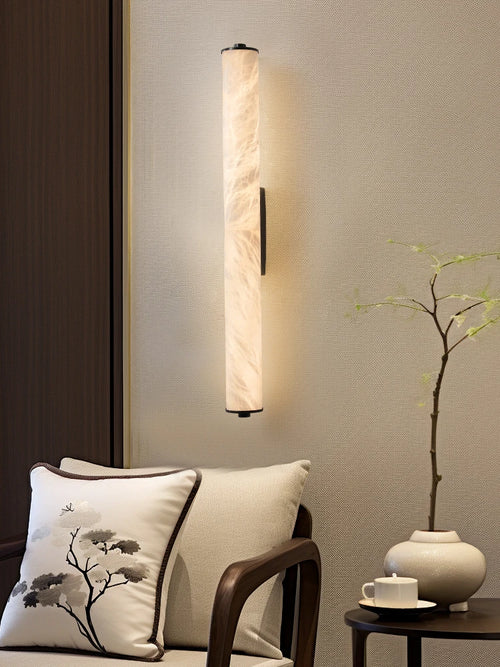 applique murale led en cuivre et marbre moderne luxe éclairage intérieur - vue 3 sur 14