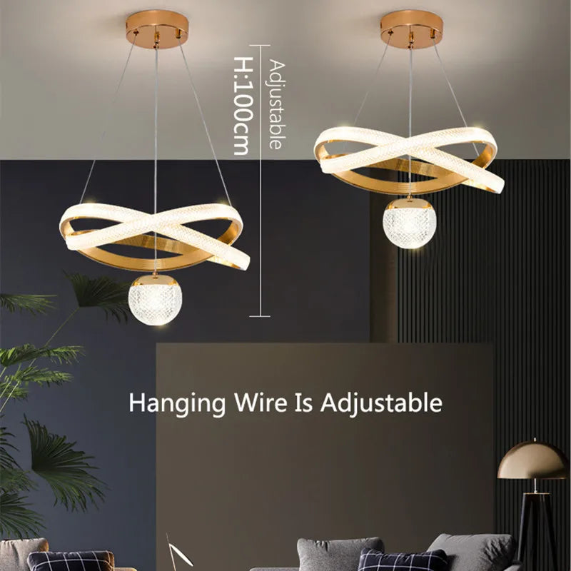 lustre moderne design minimaliste à trois têtes élégant et léger - vue 7 sur 15
