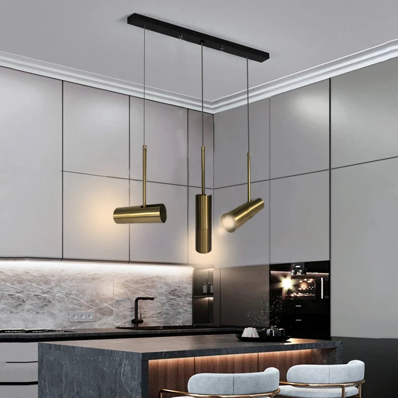 Nordique moderne LED suspension lampe salle à manger décor Restaurant Bar café chambre étude noir suspension lumières abat-jour réglable - vue 2 sur 10