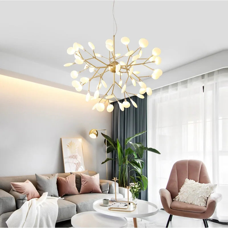 lustre moderne en forme de branche d'arbre décoratif élégant - vue 3 sur 9