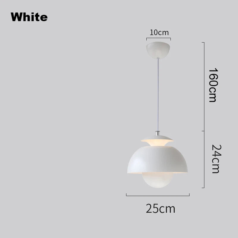 SANDYHA Danemark Fleur Bud Design Suspension Moderne De Luxe Couleur Unie Chevet Bar Salon Salle À Manger Intérieur Lumières Décoratives - vue 9 sur 10