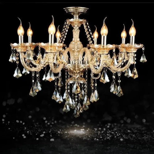 lustre en cristal moderne pour décoration intérieure élégante - vue 4 sur 15
