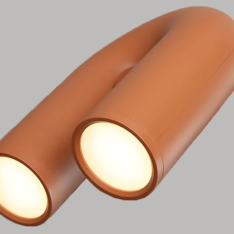 lustre art déco u tube en métal avec cordon réglable - vue 5 sur 24