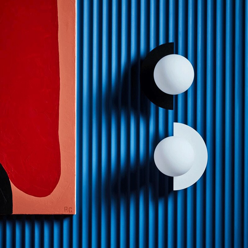 Applique murale LED demi-cercle nordic Macaron - vue 4 sur 10