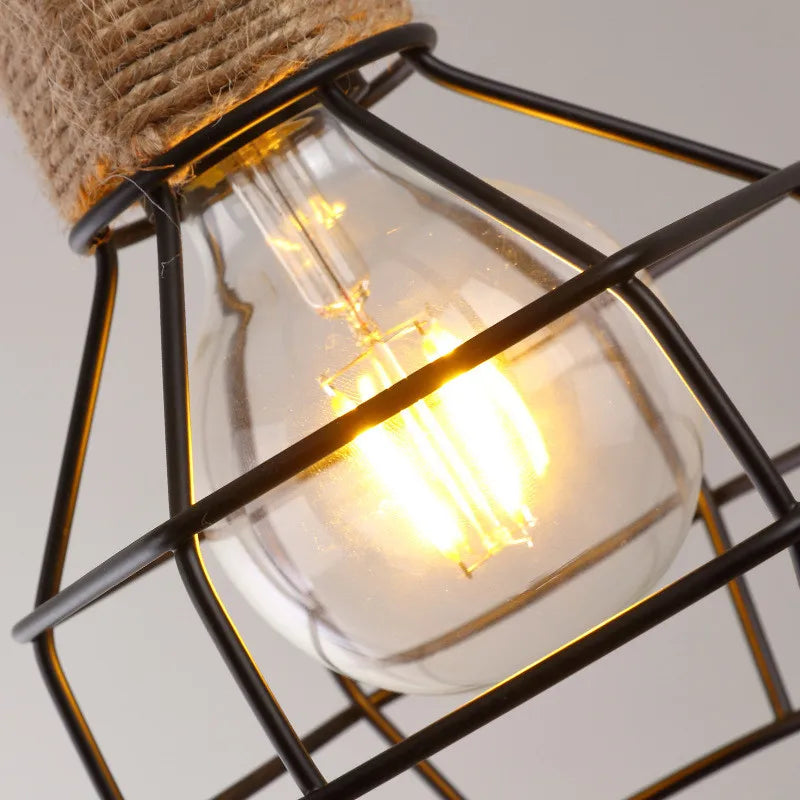 suspension industrielle en corde de chanvre pour décoration créative - vue 6 sur 10