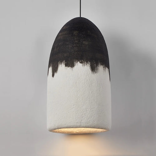 suspension moderne Wabi Sabi noir et blanc LED lampe créative Restaurant café Droplight chambre européenne - vue 3 sur 6
