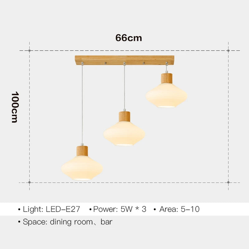 lustre nordique moderne en bois pour intérieur élégant - vue 10 sur 10