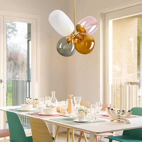 lustre moderne en verre pour chambre d'enfant décorative - vue 4 sur 7