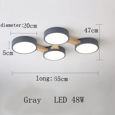 plafonnier moderne en bois avec éclairage led intérieur - vue 29 sur 36