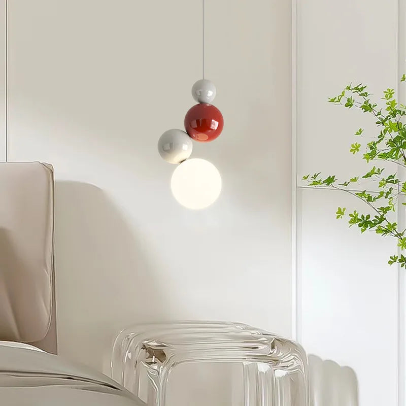 lustre suspendu en métal rond pour chambre d'enfant - vue 3 sur 9