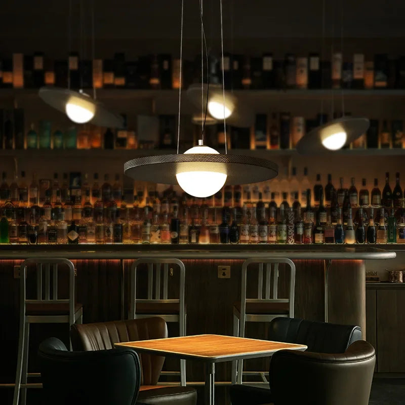 Modern minimalist restaurant chandelier designer, personalized coffee shop bar counter decoration lighting, bedroom bedside lamp - vue 6 sur 9