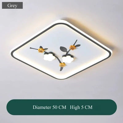 plafonnier led design floral pour décoration moderne de plafond - vue 9 sur 12