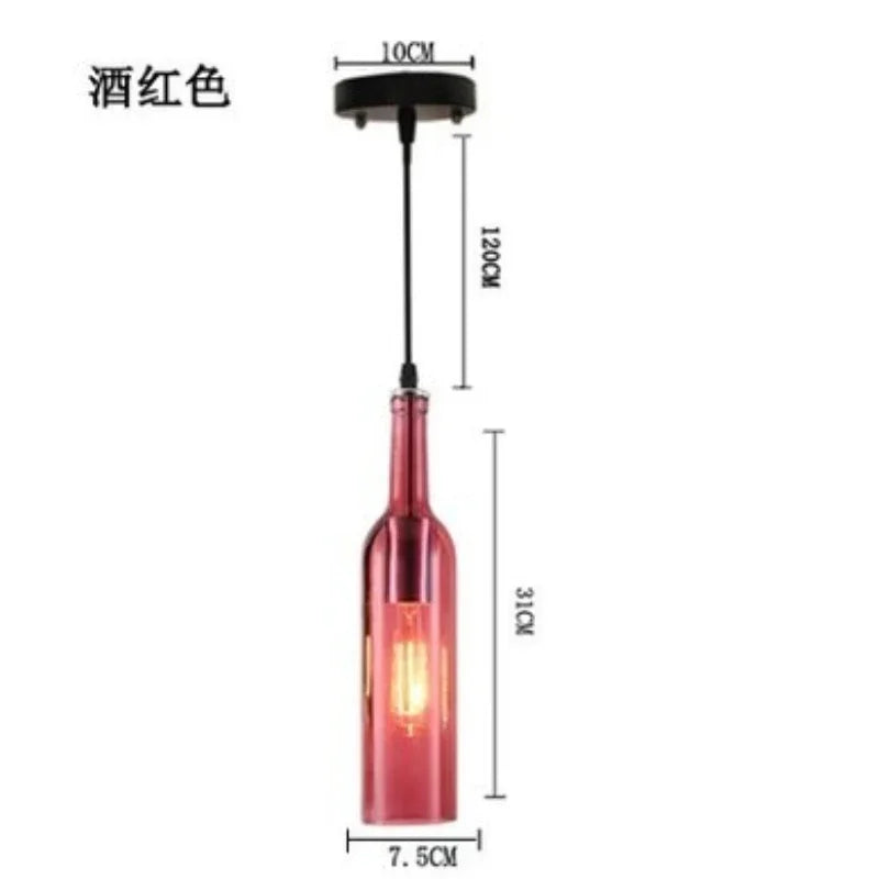lustre nordique créatif moderne en forme de bouteille de bière - vue 13 sur 13