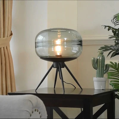 lampe de table led nordique moderne en verre pour décoration nocturne - vue 10 sur 10